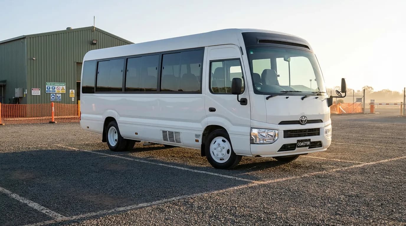 Toyota Coaster 22-Seat Bus — 2WD Diesel vehicle for hire