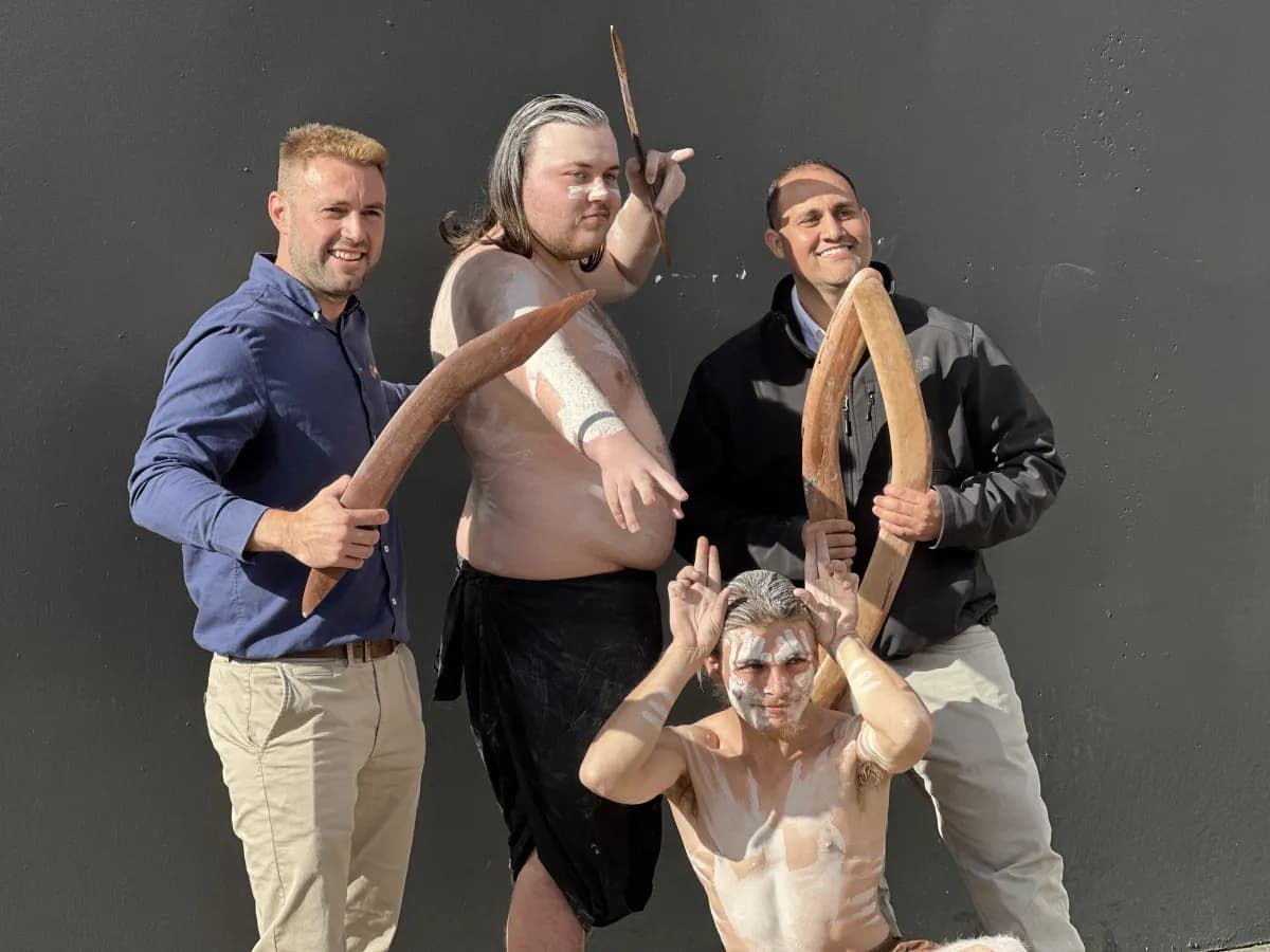 Giidjaa Hire team with Indigenous cultural performers