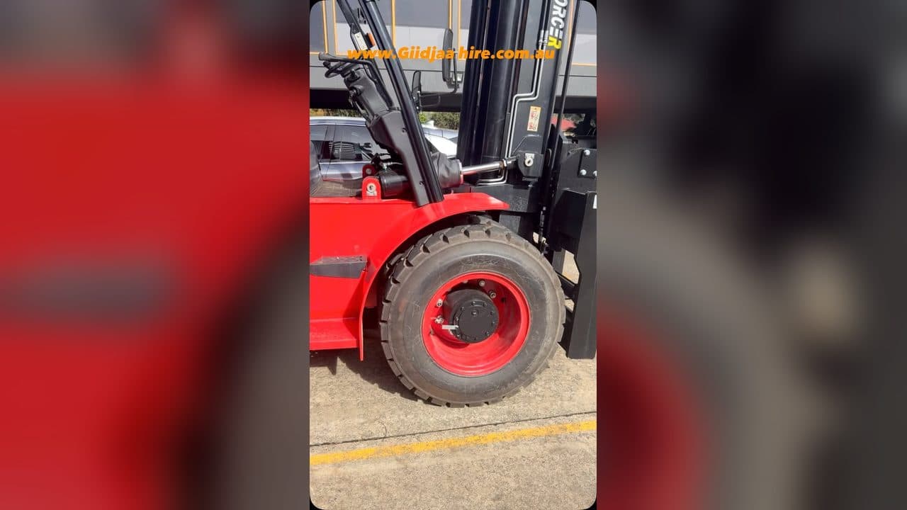 Forklift ready to work